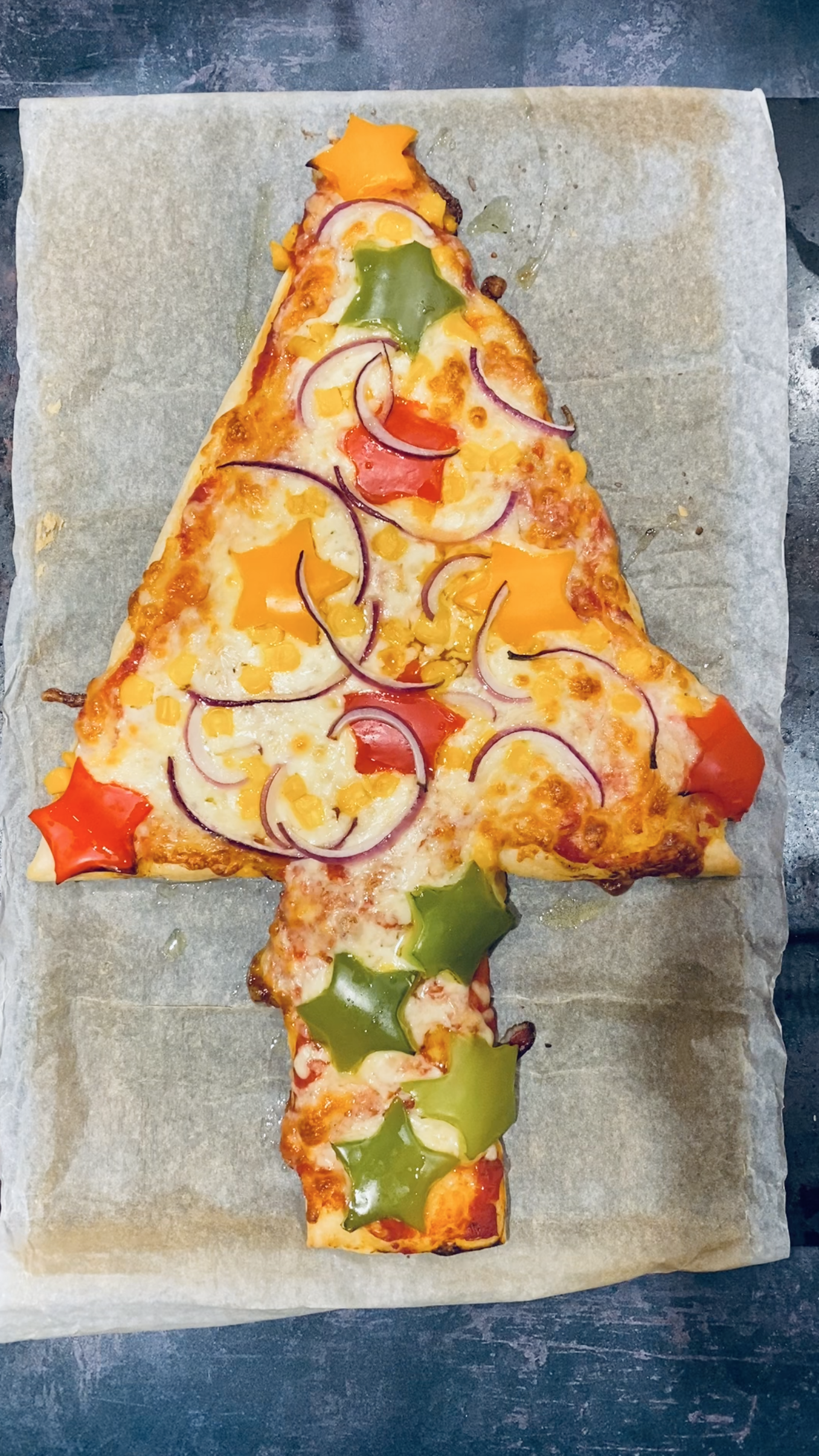 Puff Pastry Christmas Tree Pizza